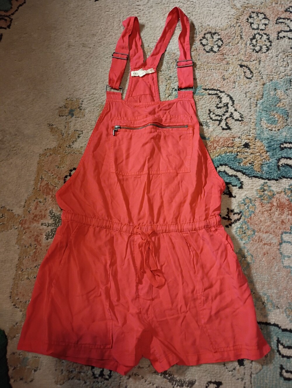 lovestitch Coral Pink Women’s Short Overalls